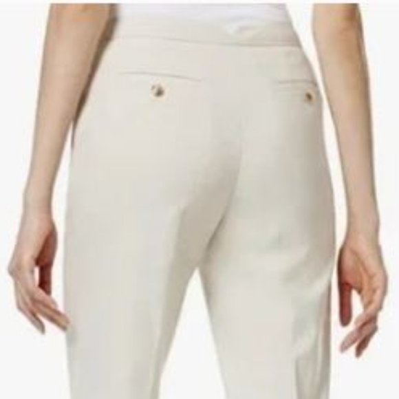 Tommy Hilfiger Ivory Fairfield Trousers Relaxed Fit Size 2 NWT - Picture 4 of 16